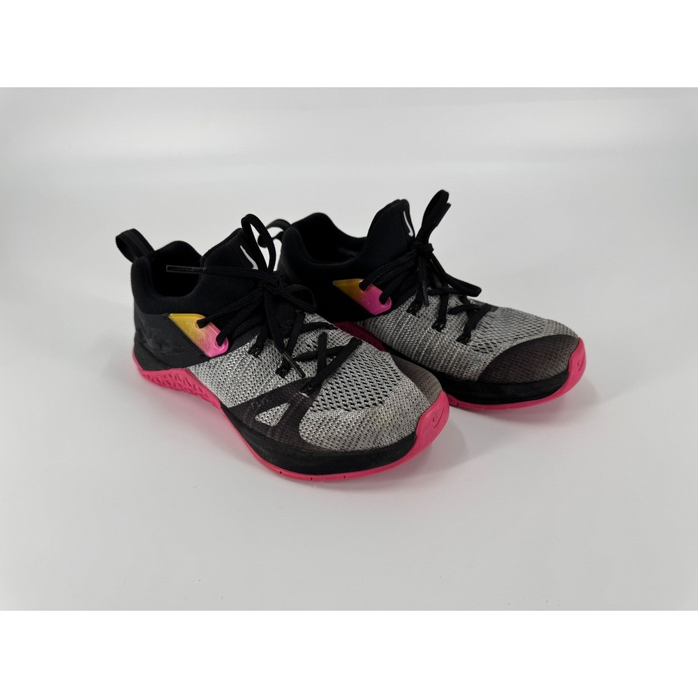 Nike Metcon 7 Womens Training Shoes Black Pink Volt Sz 7 AR5623 002
